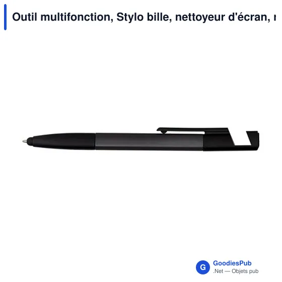 Outil multifonction, Stylo bille, nettoyeur d'écran, règle, support de téléphone, stylet, tournevis | Tonu - Image 2
