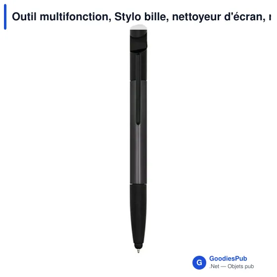 Outil multifonction, Stylo bille, nettoyeur d'écran, règle, support de téléphone, stylet, tournevis | Tonu - Image 3