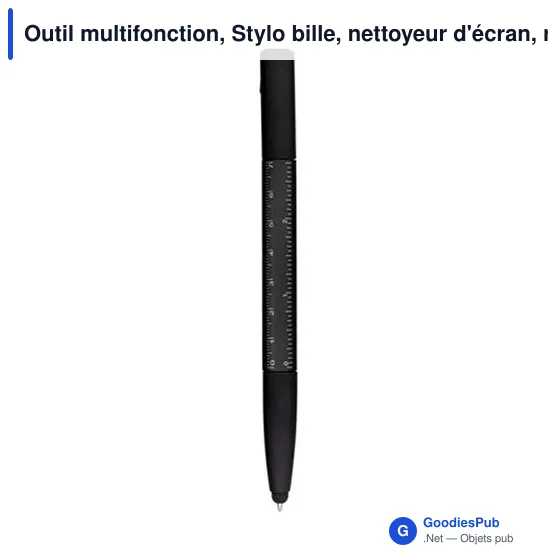 Outil multifonction, Stylo bille, nettoyeur d'écran, règle, support de téléphone, stylet, tournevis | Tonu - Image 4