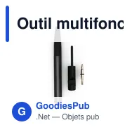 Outil multifonction, Stylo bille, nettoyeur d'écran, règle, support de téléphone, stylet, tournevis | Tonu - Miniature 5