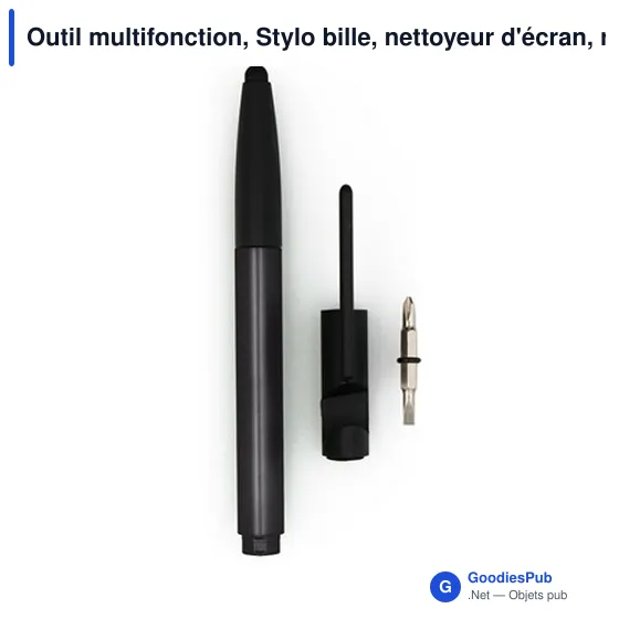 Outil multifonction, Stylo bille, nettoyeur d'écran, règle, support de téléphone, stylet, tournevis | Tonu - Image 5