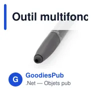 Outil multifonction, Stylo bille, nettoyeur d'écran, règle, support de téléphone, stylet, tournevis | Tonu - Miniature 8