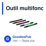 Outil multifonction, Stylo bille, nettoyeur d'écran, règle, support de téléphone, stylet, tournevis | Tonu - Miniature 9