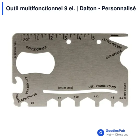 Outil multifonctionnel personnalisable avec logo - Dalton - Image 2