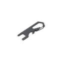 Variante Noir - Outil multifonction personnalisable compact en inox avec logo - Argent ou noir
