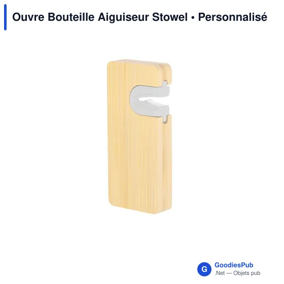 Ouvre-bouteille personnalisable et aiguiseur Stowel avec logo - Image 4