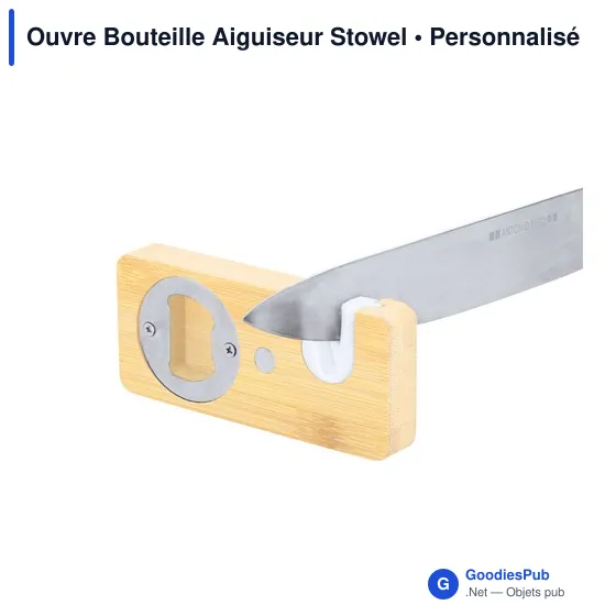 Ouvre-bouteille personnalisable et aiguiseur Stowel avec logo - Image 5