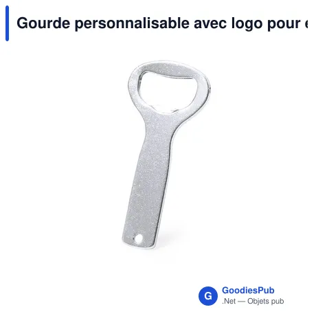 Gourde personnalisable avec logo pour entreprises - Ouvre-bouteille Anubix