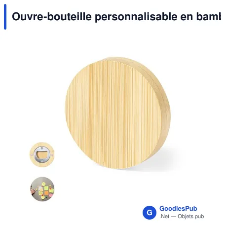 Ouvre-bouteille personnalisable en bambou avec logo - Betriok