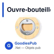 Ouvre-bouteille personnalisable en bambou avec logo - Betriok - Miniature 4