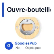 Ouvre-bouteille personnalisable en bambou avec logo - Betriok - Miniature 5