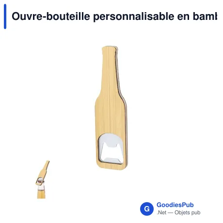 Ouvre-bouteille personnalisable en bambou avec logo - Ceryon