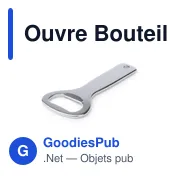 Ouvre-bouteille personnalisable Gadux avec logo - Aluminium - Miniature 1