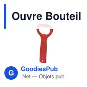 Ouvre-bouteille personnalisable Gadux avec logo - Aluminium - Miniature 2
