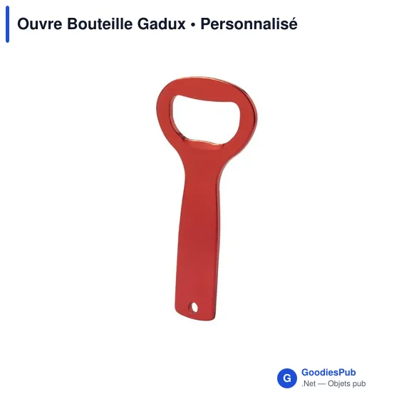 Ouvre-bouteille personnalisable Gadux avec logo - Aluminium - Image 5