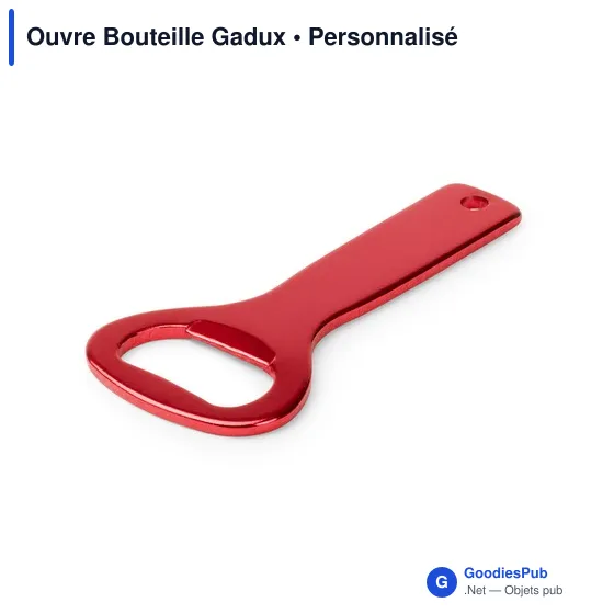 Ouvre-bouteille personnalisable Gadux avec logo - Aluminium - Image 7