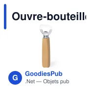 Ouvre-bouteille personnalisable en bois avec logo - Nacul - Miniature 1