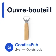 Ouvre-bouteille personnalisable en bois avec logo - Nacul - Miniature 3