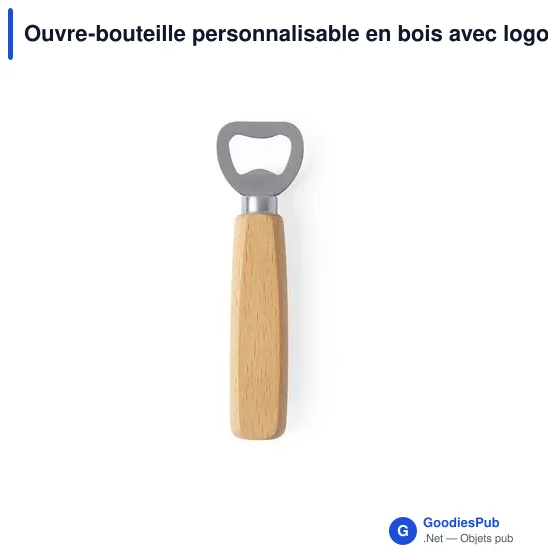 Ouvre-bouteille personnalisable en bois avec logo - Nacul - Image 4