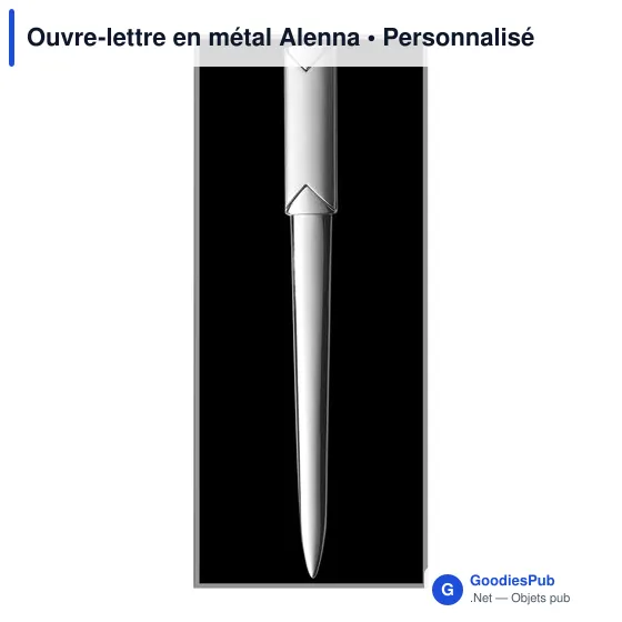 Ouvre-lettre en métal personnalisable avec logo - Alenna - Image 2