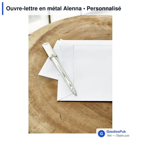 Ouvre-lettre en métal personnalisable avec logo - Alenna - Image 3