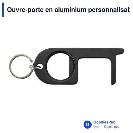 Ouvre-porte en aluminium personnalisable Jada avec logo