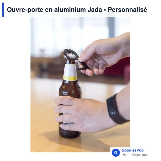 Ouvre-porte en aluminium personnalisable Jada avec logo - Image 11