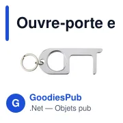 Ouvre-porte en aluminium personnalisable Jada avec logo - Miniature 6