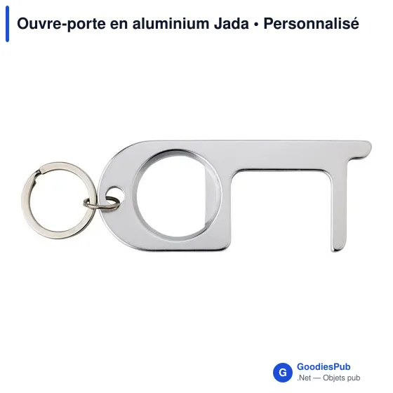 Ouvre-porte en aluminium personnalisable Jada avec logo - Image 6