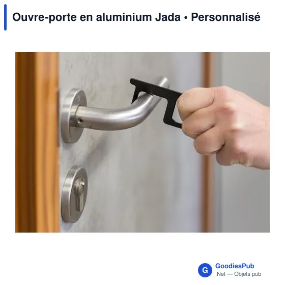 Ouvre-porte en aluminium personnalisable Jada avec logo - Image 9