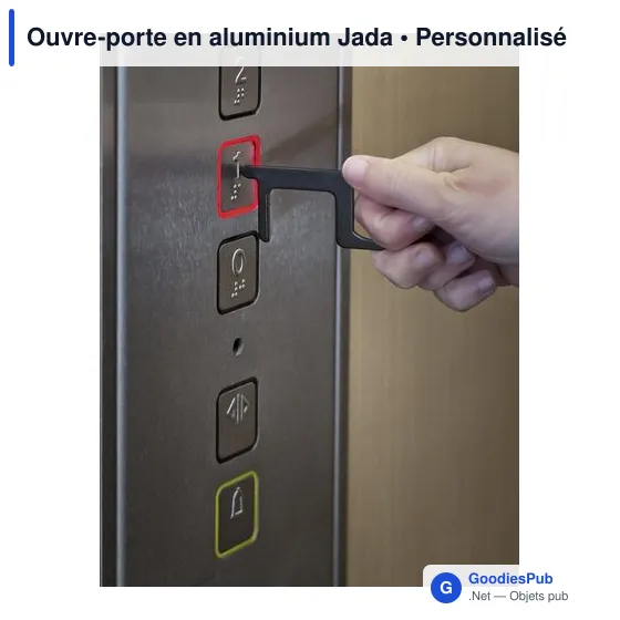 Ouvre-porte en aluminium personnalisable Jada avec logo - Image 10
