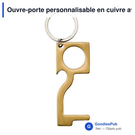 Ouvre-porte personnalisable en cuivre avec logo - Finnegan