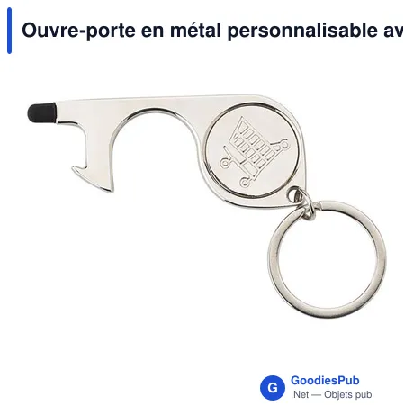Ouvre-porte en métal personnalisable avec logo - Alivia
