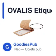 OVALIS Etiquette à bagage en liège - Miniature 1