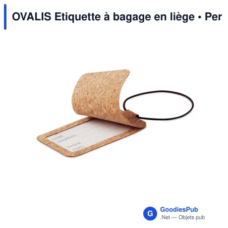 OVALIS Etiquette à bagage en liège