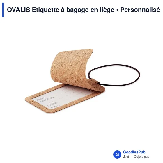 OVALIS Etiquette à bagage en liège - Image 1