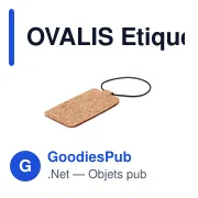 OVALIS Etiquette à bagage en liège - Miniature 3