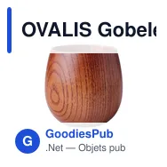 OVALIS Gobelet en bois de chêne 250 ml - Miniature 1