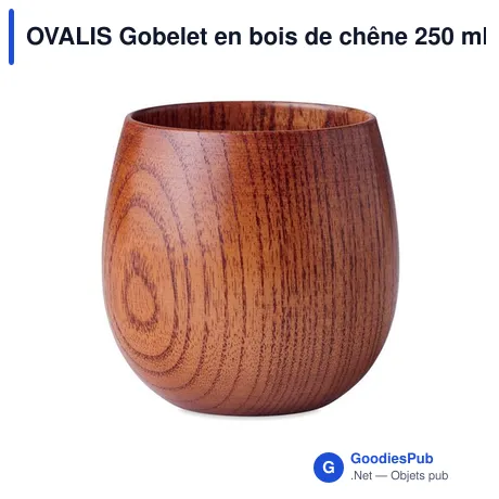 OVALIS Gobelet en bois de chêne 250 ml