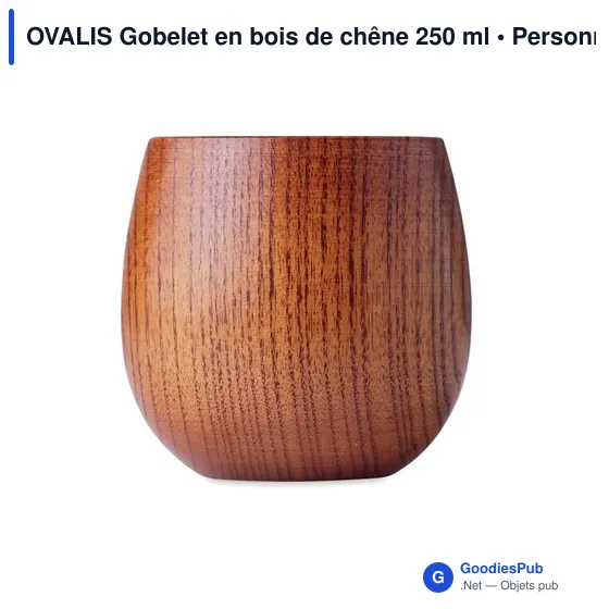 OVALIS Gobelet en bois de chêne 250 ml - Image 2