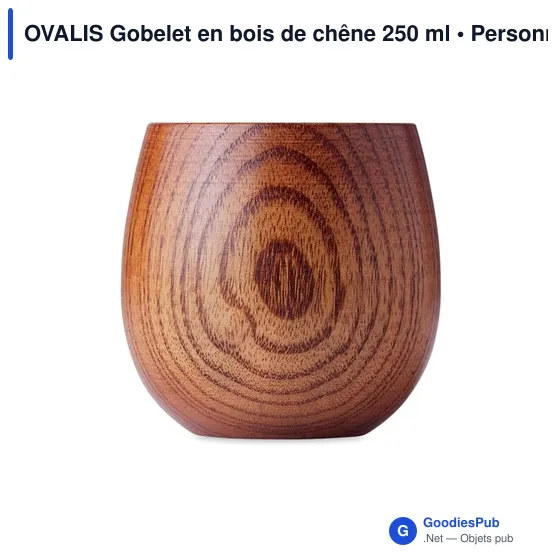 OVALIS Gobelet en bois de chêne 250 ml - Image 3