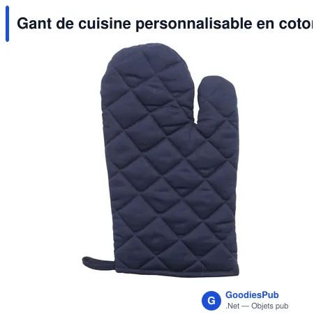 Gant de cuisine personnalisable en coton recyclé avec logo - OvenBuddy RCS