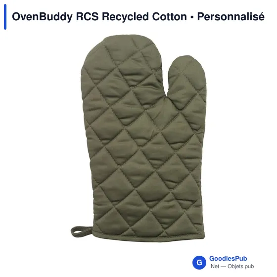 Gant de cuisine personnalisable en coton recyclé avec logo - OvenBuddy RCS - Image 11