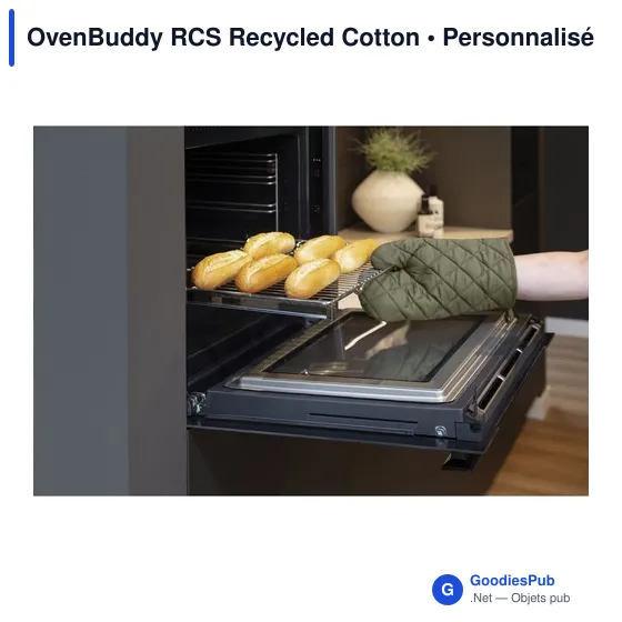 Gant de cuisine personnalisable en coton recyclé avec logo - OvenBuddy RCS - Image 12