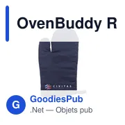 Gant de cuisine personnalisable en coton recyclé avec logo - OvenBuddy RCS - Miniature 3