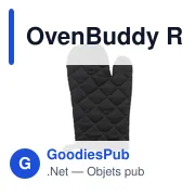 Gant de cuisine personnalisable en coton recyclé avec logo - OvenBuddy RCS - Miniature 4