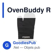 Gant de cuisine personnalisable en coton recyclé avec logo - OvenBuddy RCS - Miniature 6