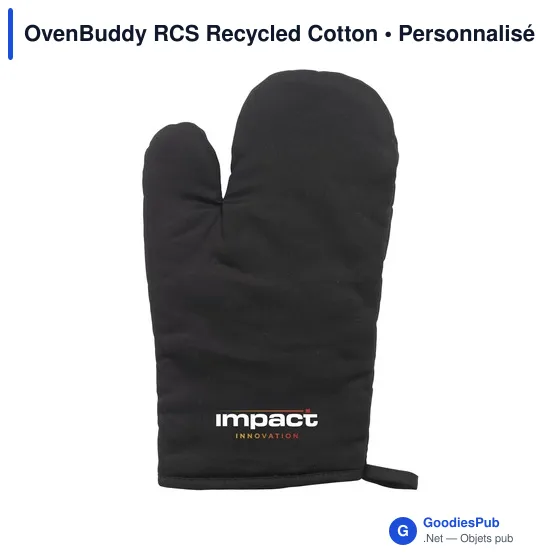 Gant de cuisine personnalisable en coton recyclé avec logo - OvenBuddy RCS - Image 6