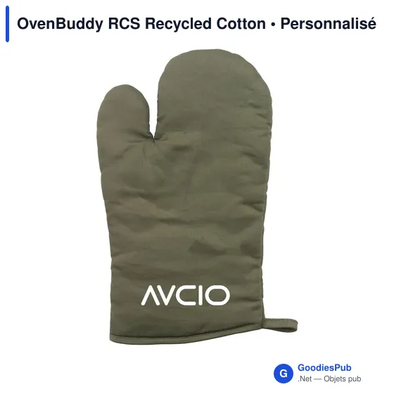 Gant de cuisine personnalisable en coton recyclé avec logo - OvenBuddy RCS - Image 10