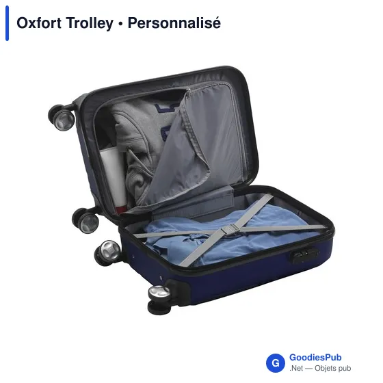 Trolley personnalisable Oxfort avec logo pour vos voyages d'affaires - Image 4